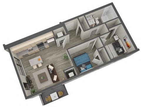 Hale floor plan 712 Sq.Ft. at The Whit, Minneapolis, 55404